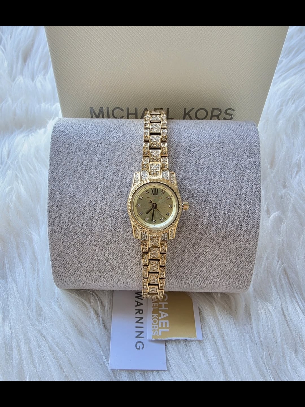 Michael Kors Lexington Original New Mini Quartz Gold Dial Women's Watch